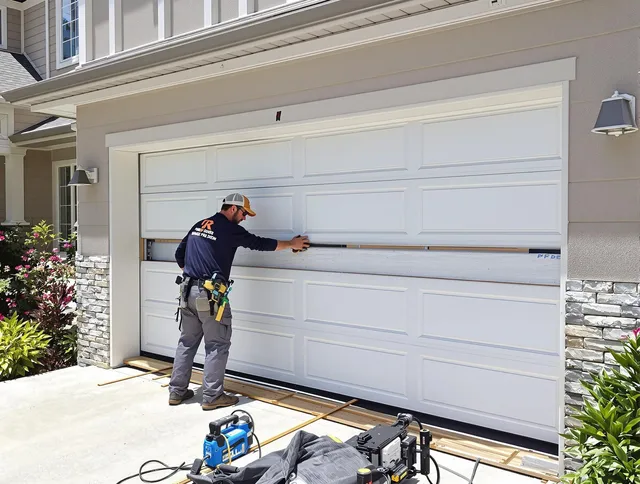 Jerome Garage Door Repair team performing complete garage door replacement at Jerome residence